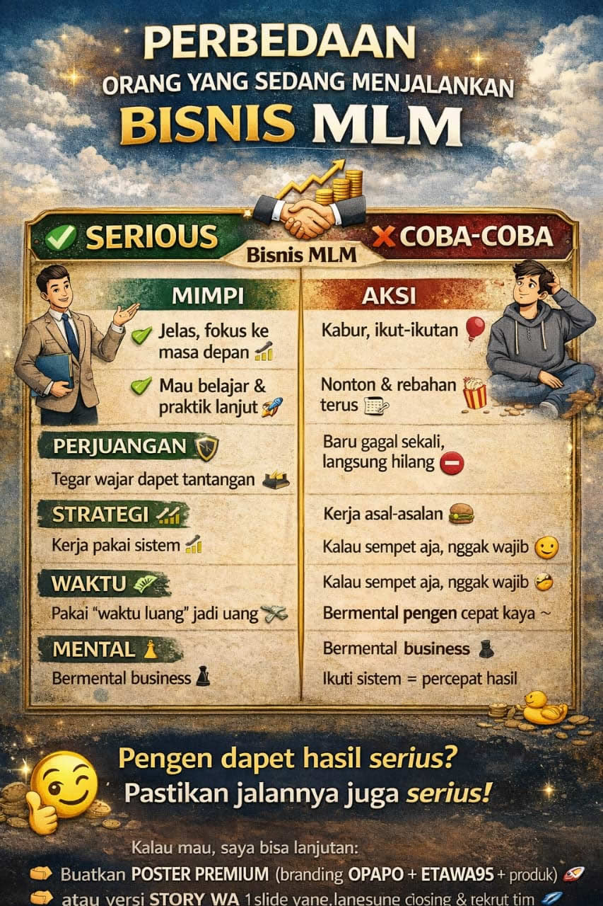 Brosur perbedaan MLM